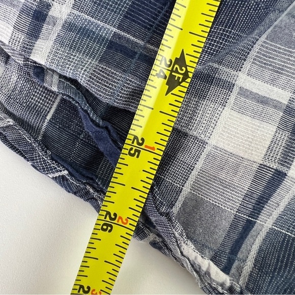 Men's Eighty Eight Blue Plaid  Western Button Down Shirt - Picture 9 of 9